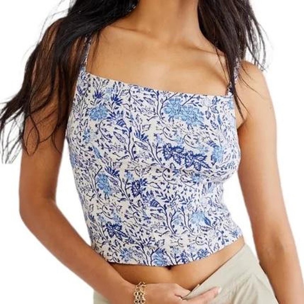 FREE PEOPLE Back On Track Printed Cami - size small